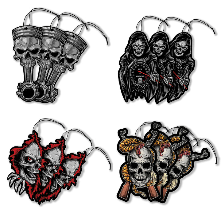 Skull Series Paper Air Freshener Value Pack