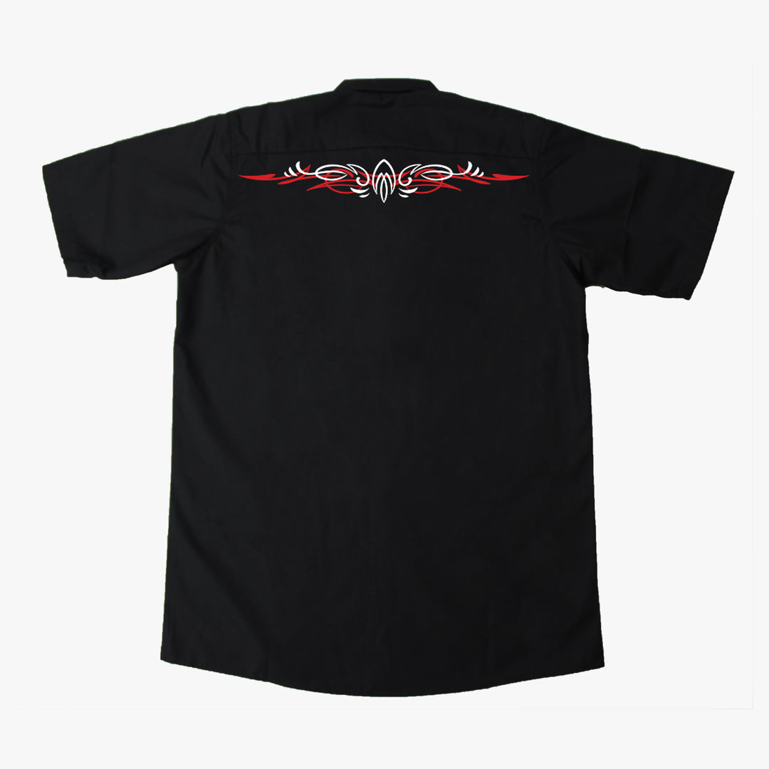Shifter Kustom Kulture Monster Embroidered Work Shirt / Shop Shirt