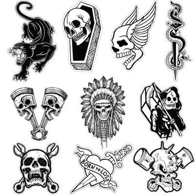 Black and White Tattoo Ten Pack Sticker Series