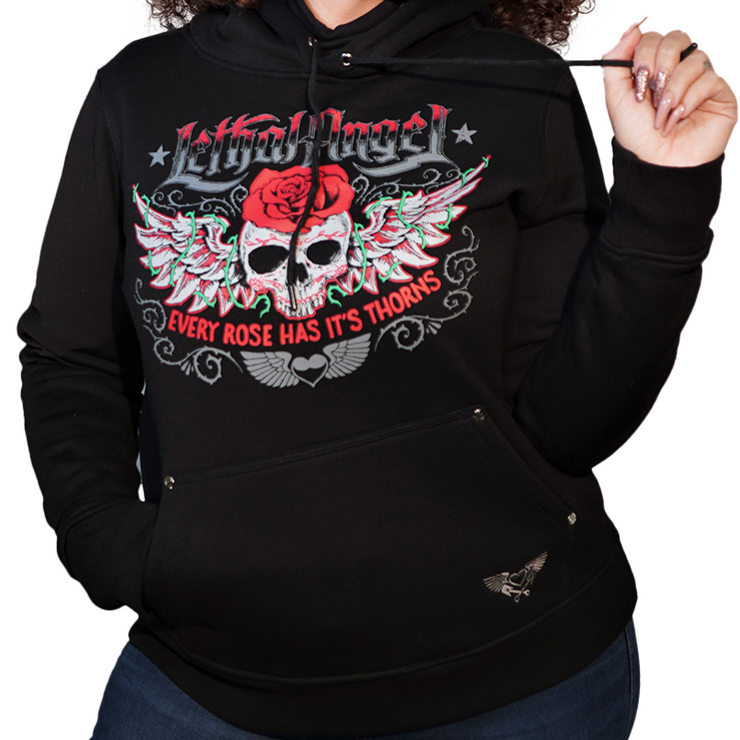 Skulls and Thorns Pullover Women's Hoodie