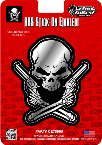 Skull n Guns Peel n Stick ABS Emblem
