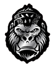 Gorilla Head Peel n Stick ABS Emblem
