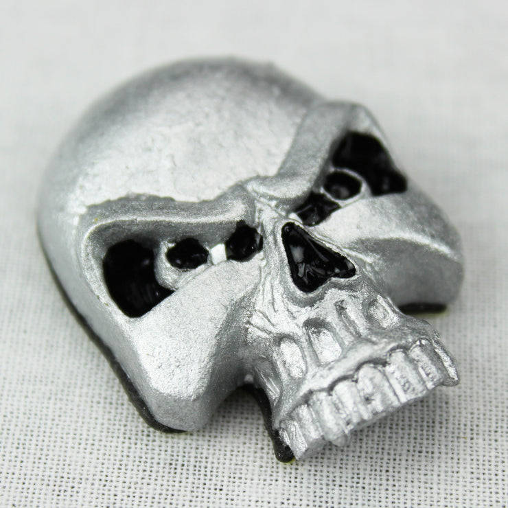 Silver Skull 3D Stick Ons - Two Per Pack