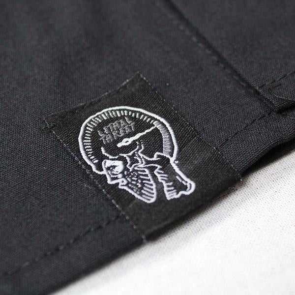 Big Block Engine Skull Embroidered Work Shirt / Shop Shirt