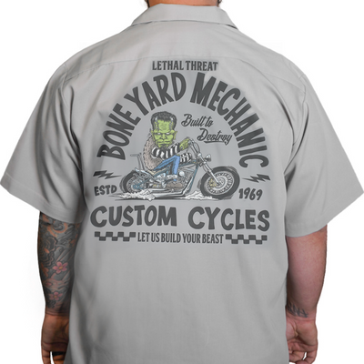 Boneyard Mechanic Printed Work Shirt / Shop Shirt