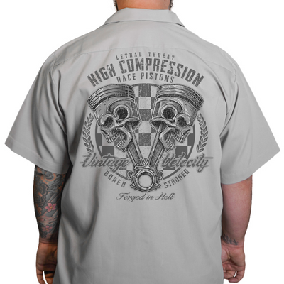 High Compression Pistons Printed Work Shirt / Shop Shirt