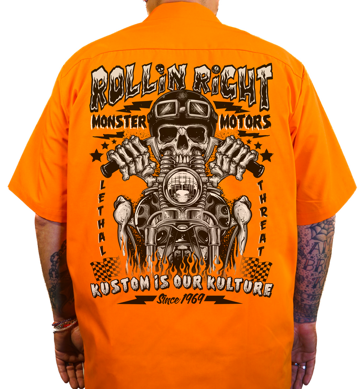 Rollin Right Printed Work Shirt / Shop Shirt