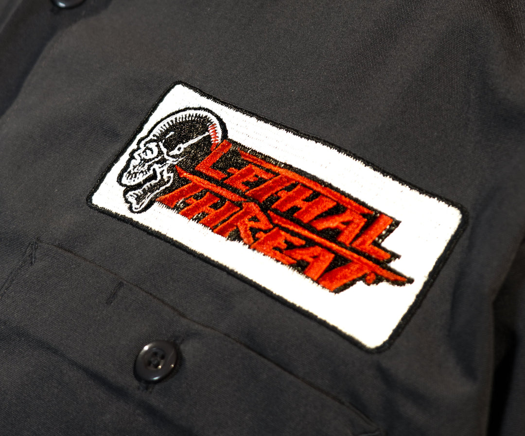 Two Wheels One Finger Printed Work Shirt / Shop Shirt