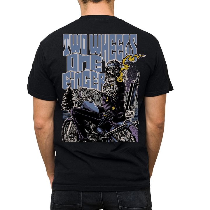 Two Wheels Black Men's Tee Shirt