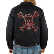 Full Pinstripe Skull Mechanic Jacket
