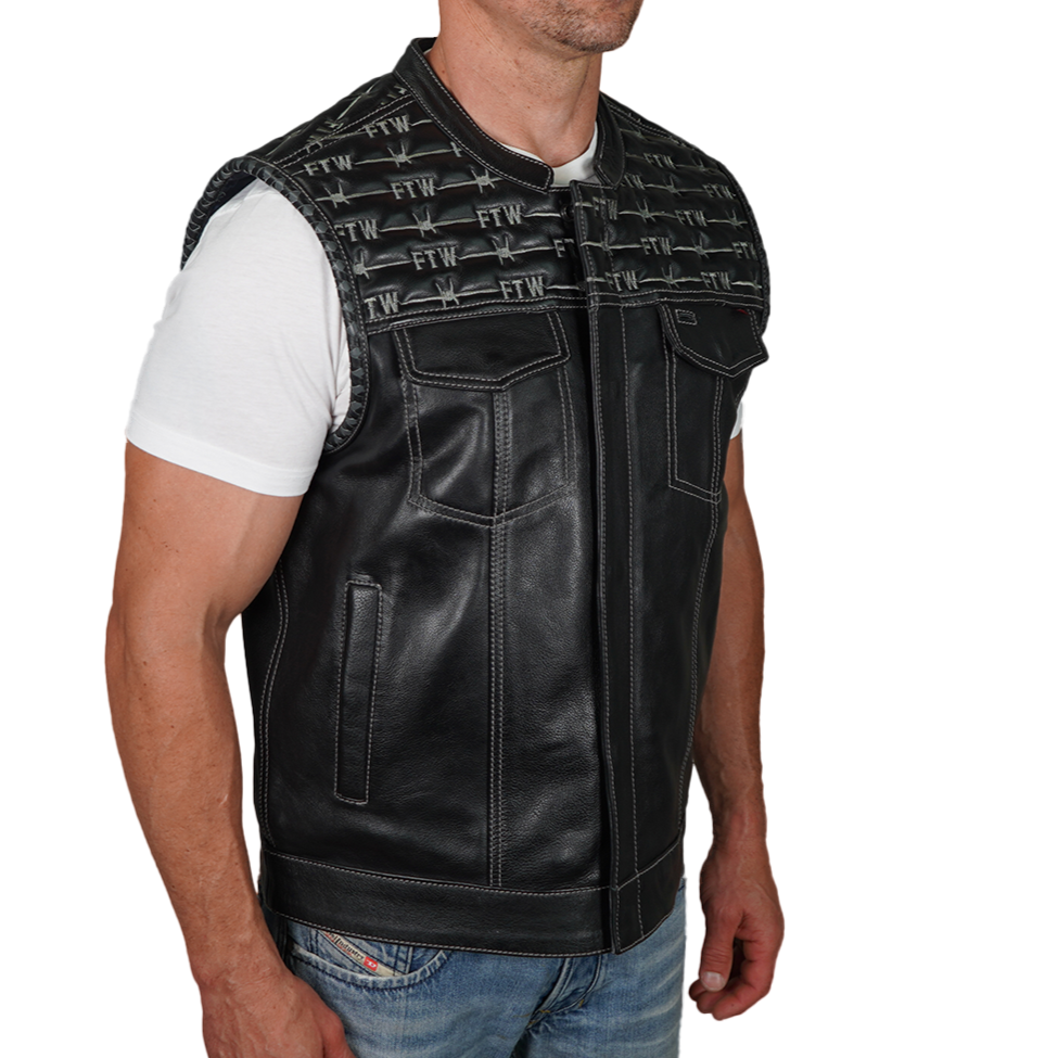 FTW Skull Leather Vest