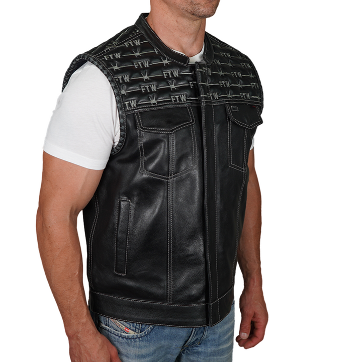 FTW Skull Leather Vest