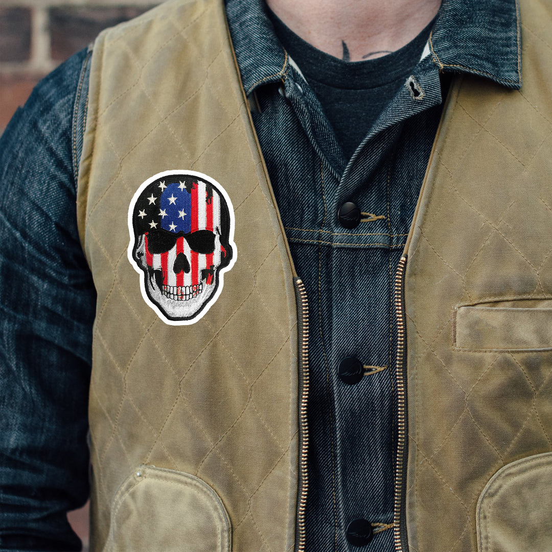 Blood N Glory USA Skull Embroidered Patch