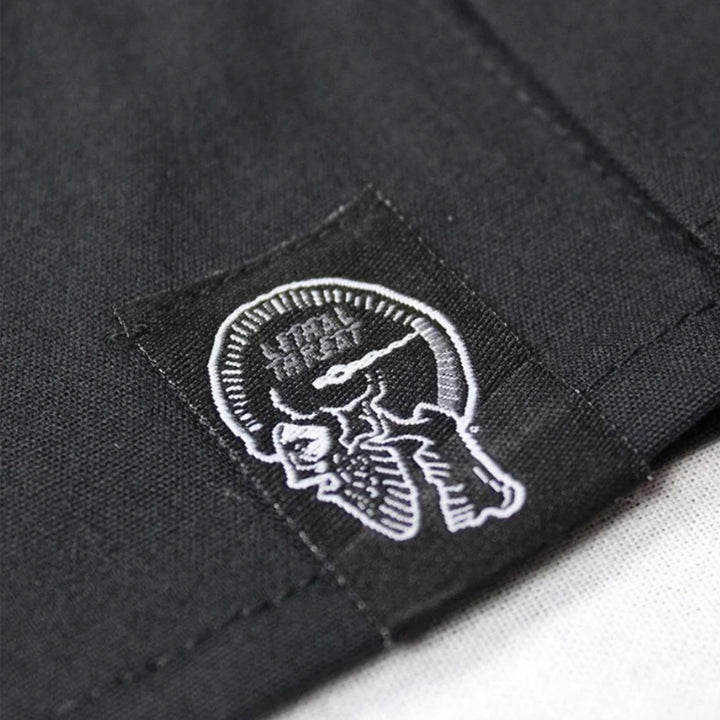 Fire Department Skull Embroidered Work Shirt / Shop Shirt