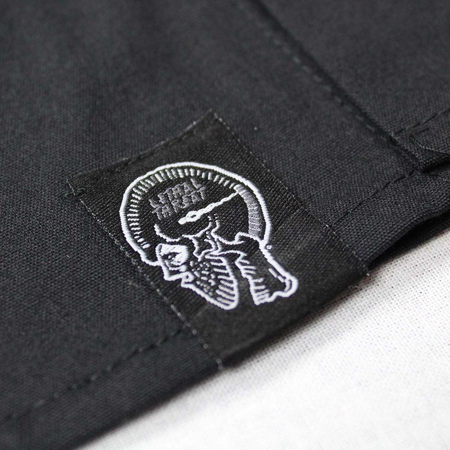 Pinstripe Flying Winged Eyeball  Embroidered Work Shirt / Shop Shirt
