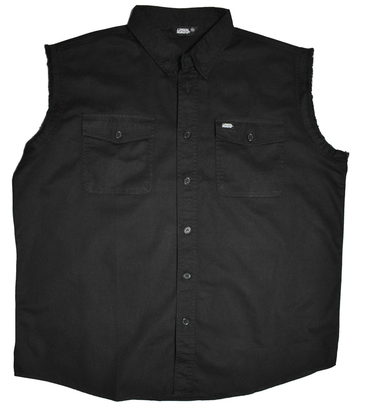 FTW Skull Printed Sleeveless Button Down