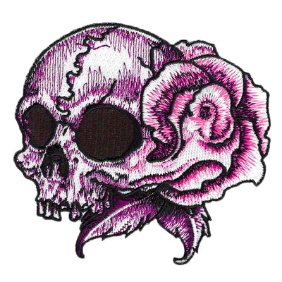 Rose Skull Left Facing Rose Skull Patch