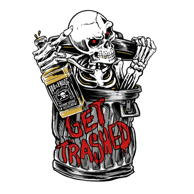 Get Trashed Skeleton Mini Decal/Sticker