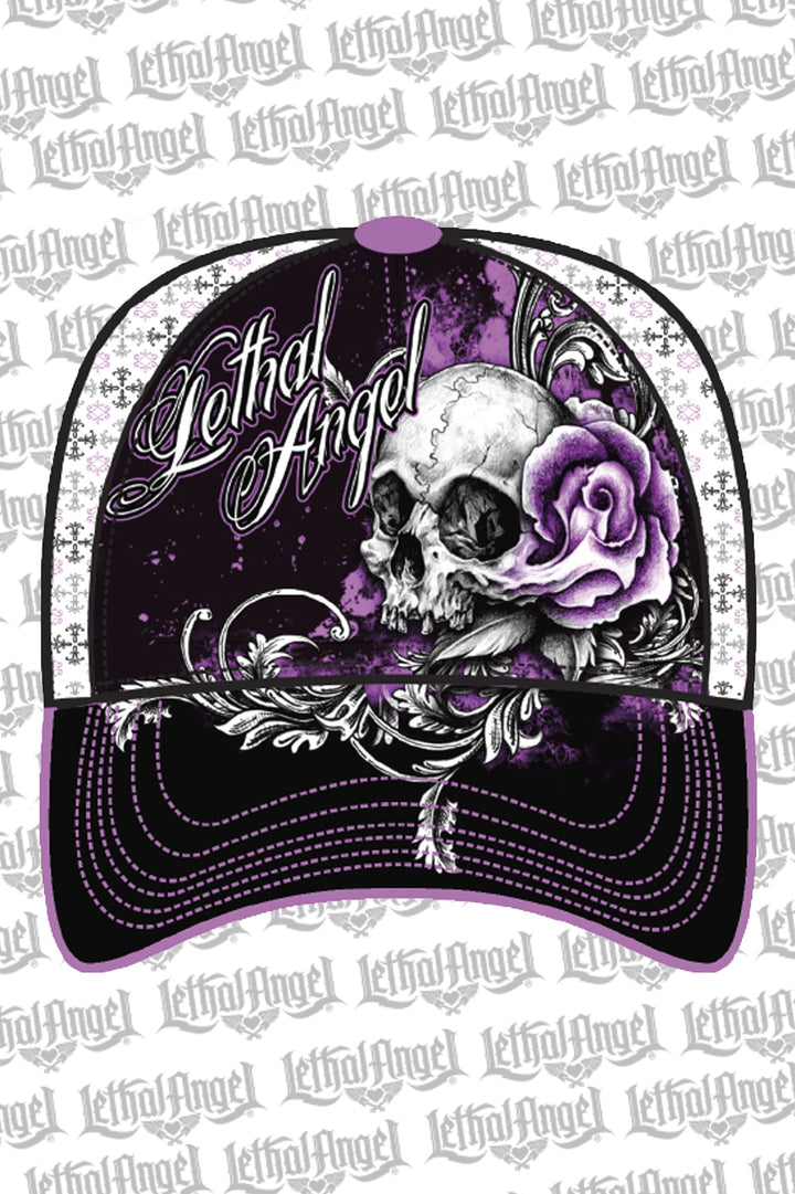 Floral Skull Rose Hat