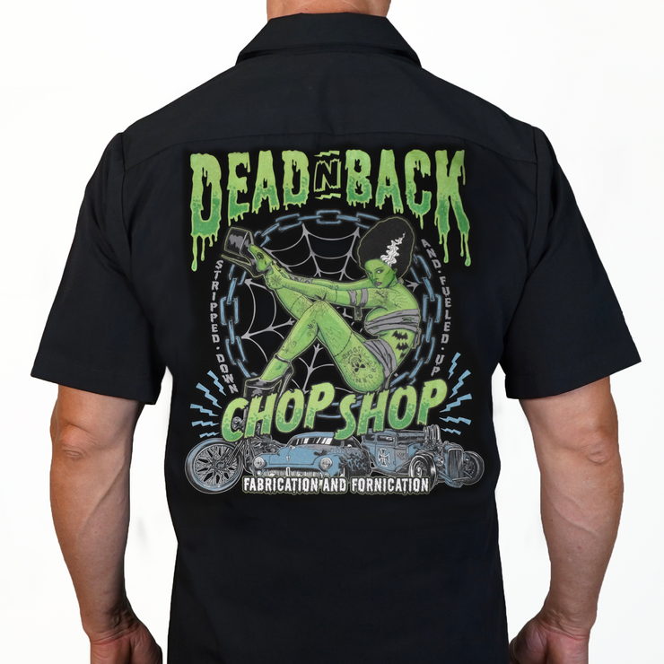 Dead N Back Printed Frankenstein Work Shirt / Shop Shirt
