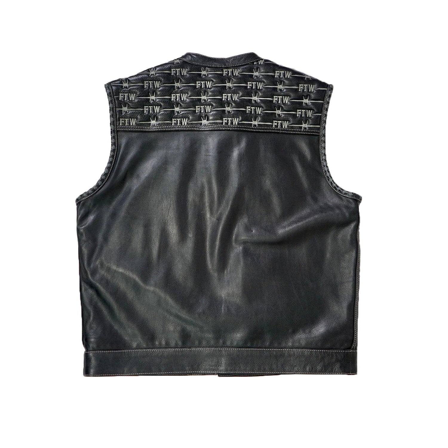 FTW Skull Leather Vest – Lethal Threat