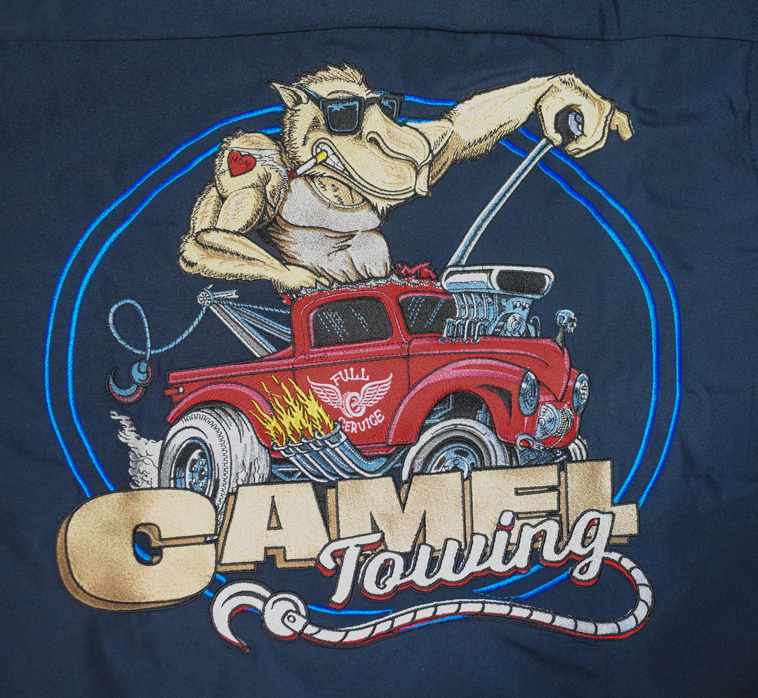 Camel Towing Embroidered Work Shirt / Shop Shirt