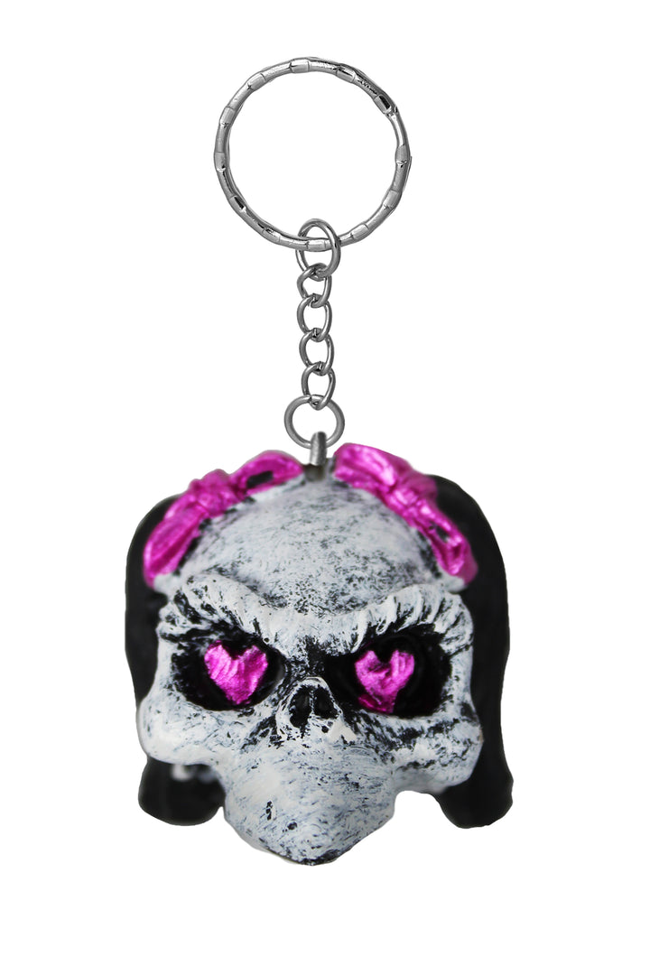 Girl Skull 3D Key Chain