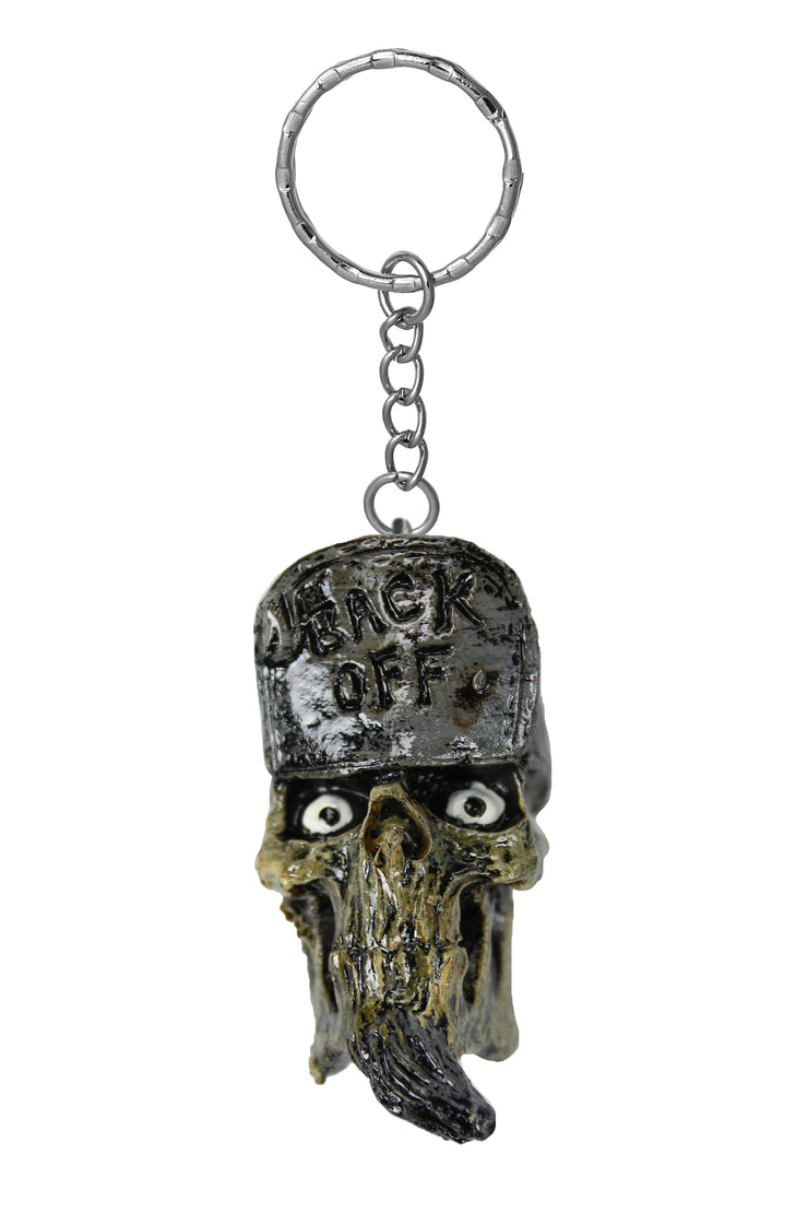 Back Off Skull Head 3D Key Chain