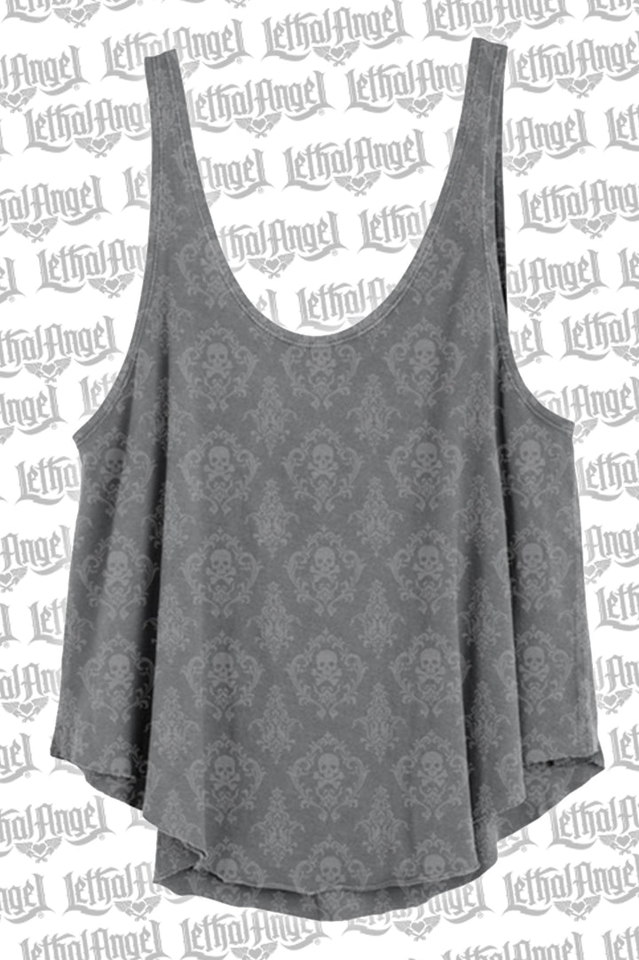 Skull and Crossbones Loose Tank Top