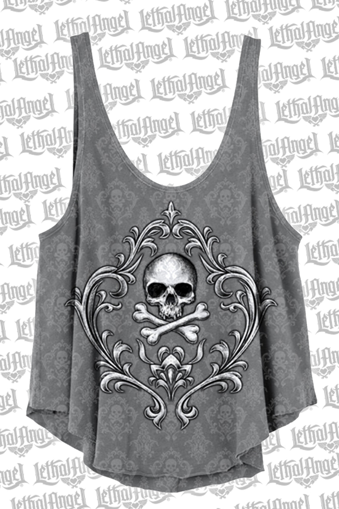 Skull and Crossbones Loose Tank Top