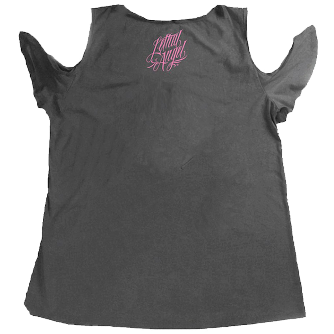 Flower Motorcycle Shoulder Peak Shirt