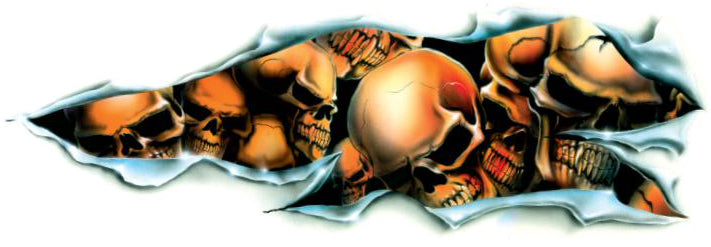Shred Skull Decal