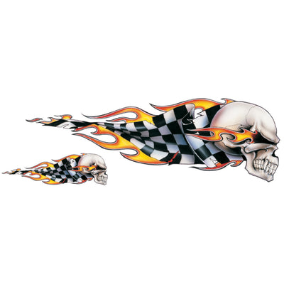 Checkered Skull Right Decal
