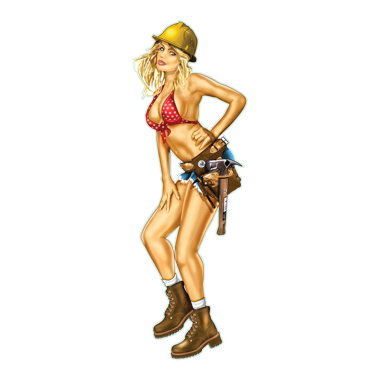 Construction Hard Hat Babe Decal