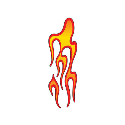 Flame Left Facing Large Decal