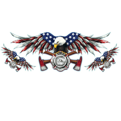 USA Fire Department Eagle Large Decal