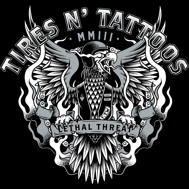 Tires N Tattoos Raglan