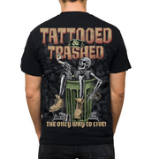 Tattooed and Trashed Men's Black Tee Shirt
