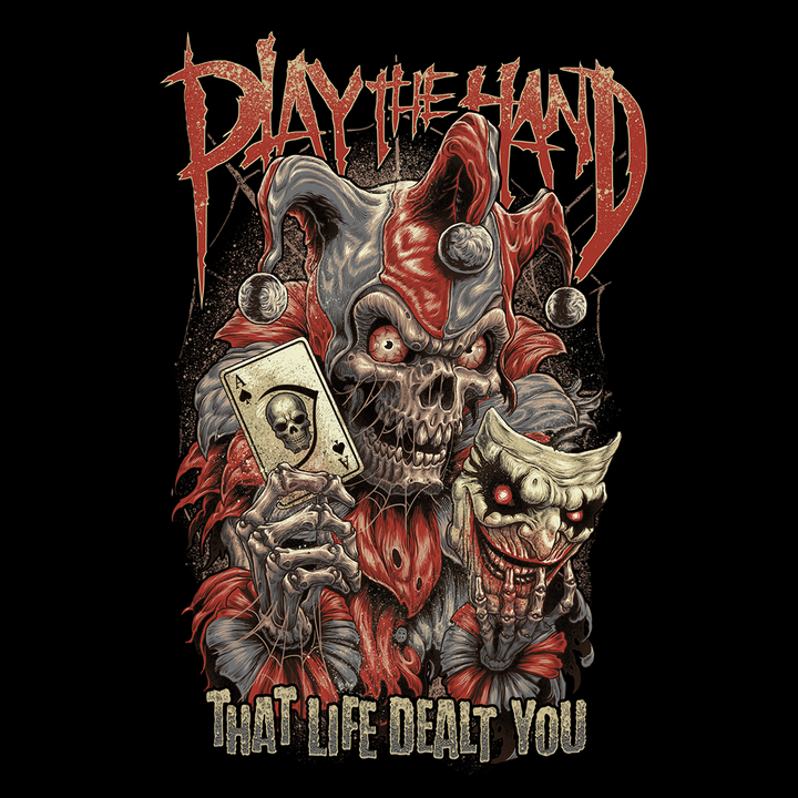 Play the Hand Jester Men's Black Tee Shirt