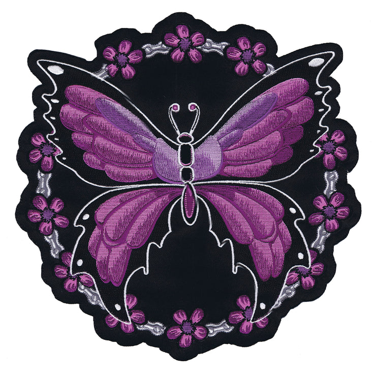 Butterfly Chain  Embroidered Patch