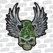 Grenade Wing Skull Embroidered Patch