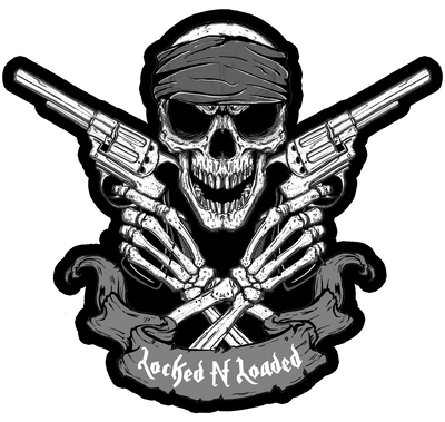 Locked  n Loaded Skull Embroidered Patch