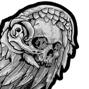 Gray Skull Wing Large Patch