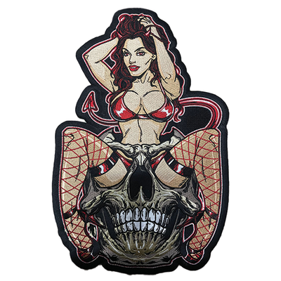 Devil Girl Embroidered Patch