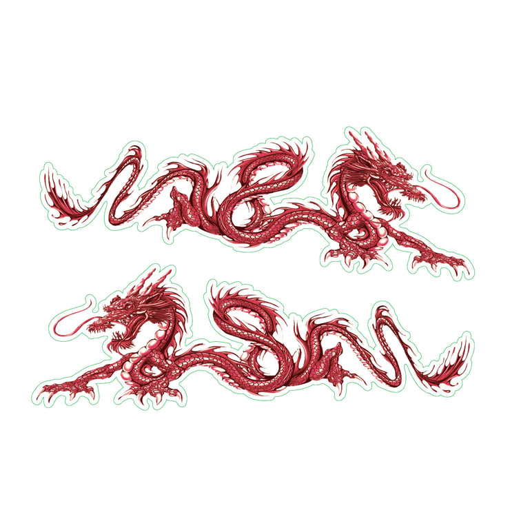 Red Dragons Sticker - Mini Decal