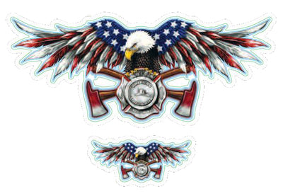 USA Fire Department Eagle Sticker - Mini Decal