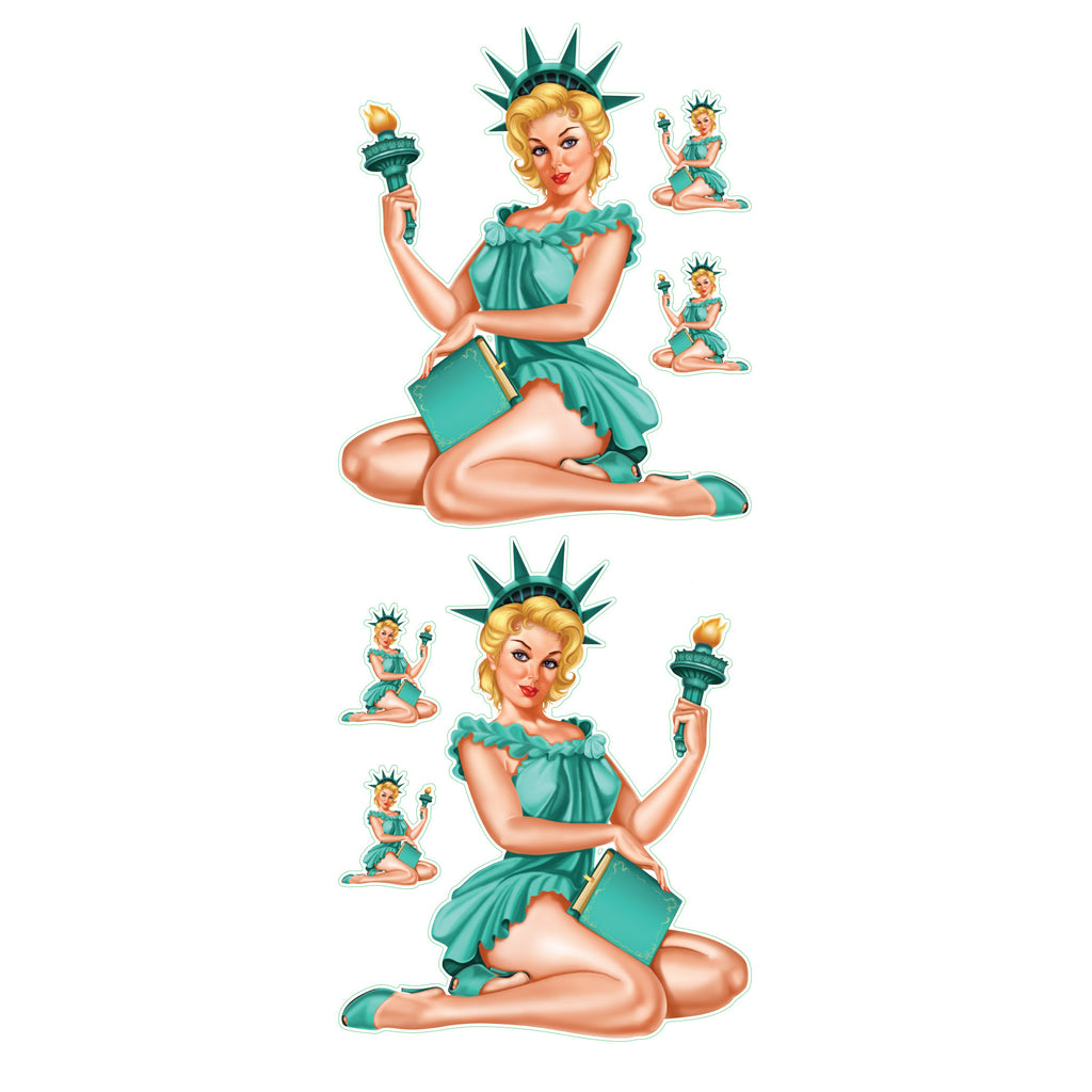 激レア　ドルガバ　Statue of Liberty tanktop Vintage Statue of Liberty Pin Up Girl Decal – Lethal Threat