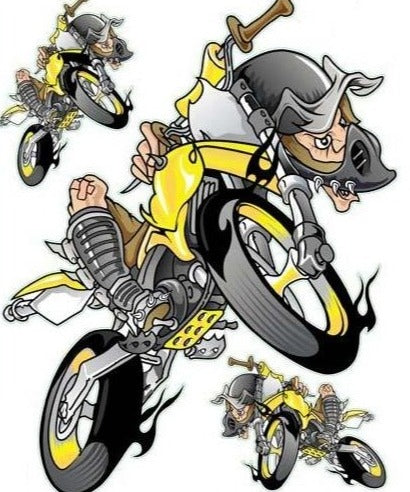 Yellow Air Motocross Decal