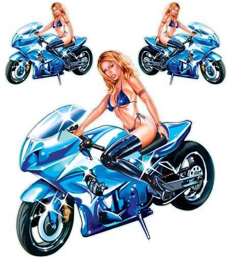 Fast n Ready To Go Motorcycle Pin Up