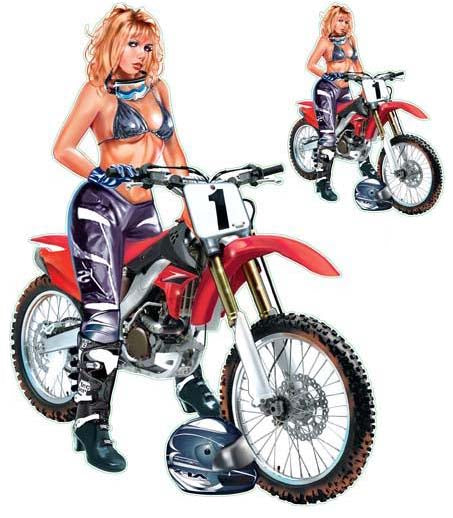 Do It In The Mud Motocross Pin Up Decal